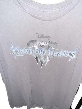 Disney Kingdom Hearts III Logo T-Shirt Charcoal